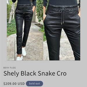 Bevy Flog Shely Style with a Tie. Shely Black Snake size 24